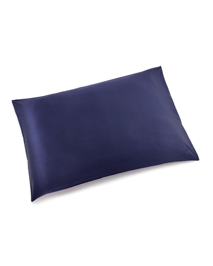 Taie d'oreiller en soie bleu marine - 22 momme