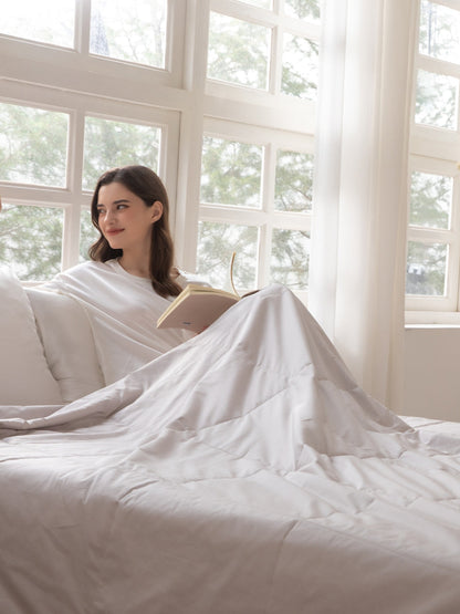 Couette d'été lavable garnie de soie