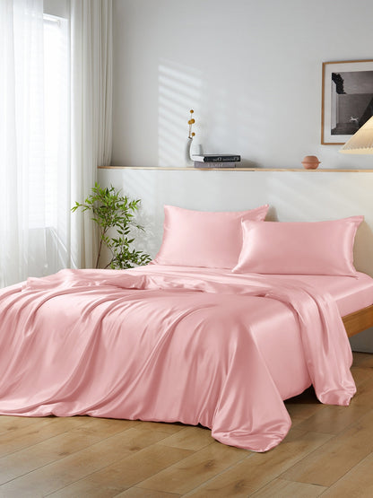 Ensemble de housse de couette en soie 4 pièces - 19 momme