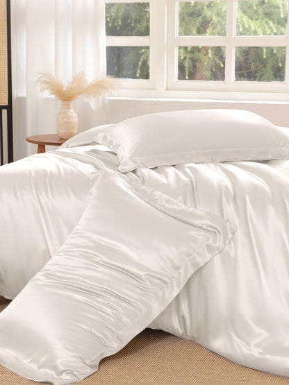 Ensemble de housse de couette en soie supérieur 4 pièces - 22 momme