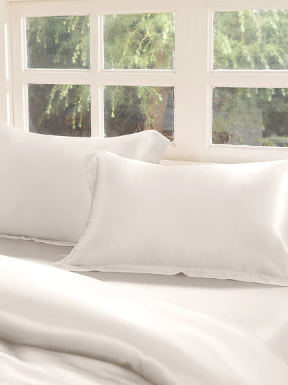Ensemble de housse de couette en soie supérieur 4 pièces - 22 momme