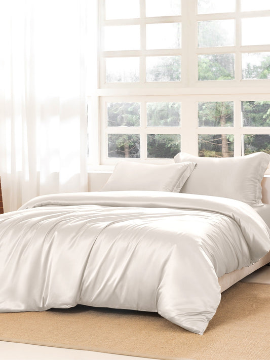 Ensemble de housse de couette en soie supérieur 4 pièces - 22 momme