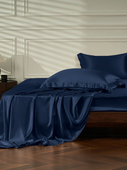 Ensemble de draps en soie 4 pièces avec taies d'oreiller - 25 momme