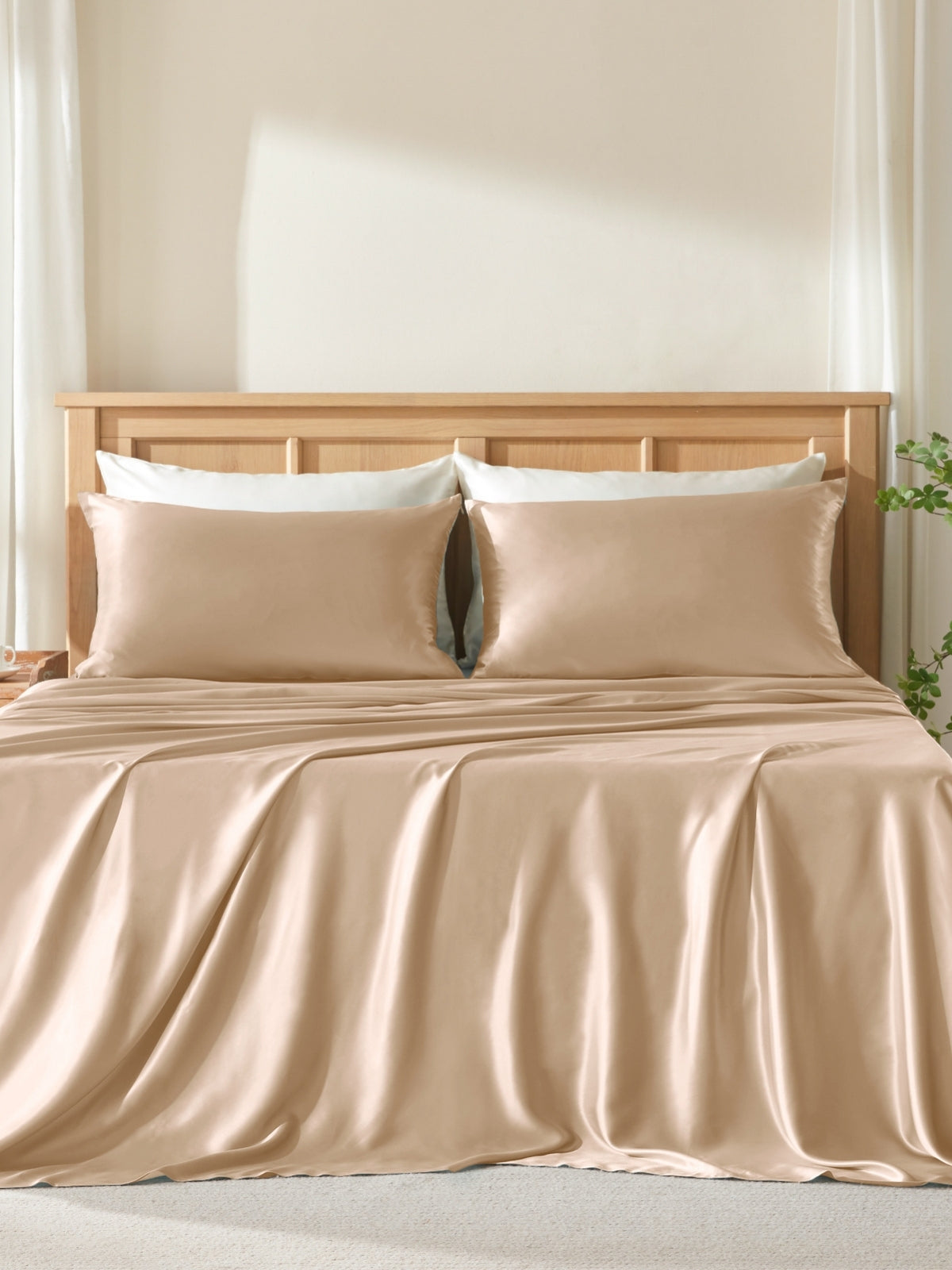 Ensemble de housse de couette 3 pièces en soie - 19 momme