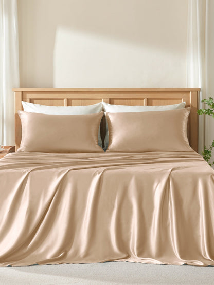 Ensemble de housse de couette 3 pièces en soie - 19 momme