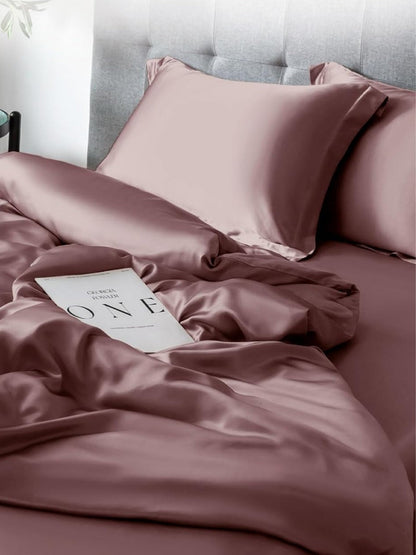 Ensemble de housse de couette 4 pièces en soie - 19 momme