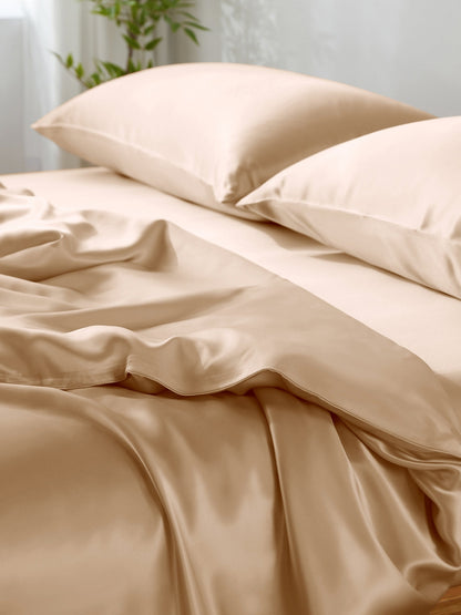 Ensemble de housse de couette en soie 4 pièces - 19 momme