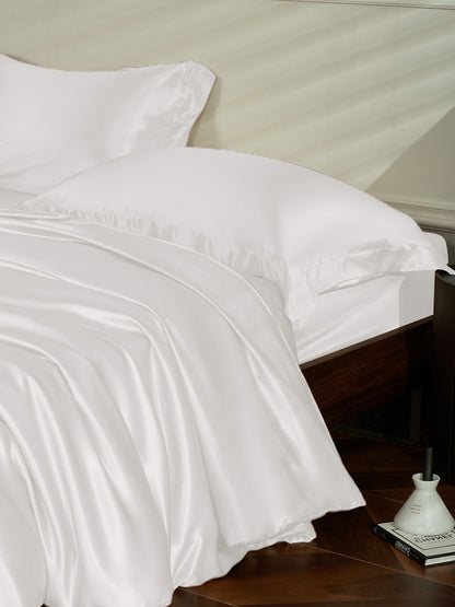 Ensemble de housse de couette en soie supérieur 4 pièces  - 25 momme