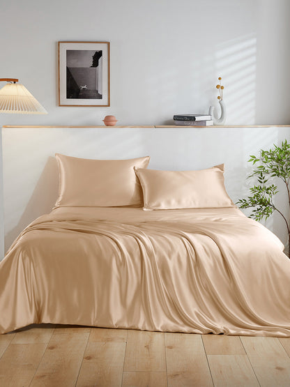 Ensemble de housse de couette en soie 4 pièces - 19 momme