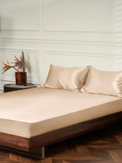 Ensemble de draps-housses 3 pièces en soie - 25 momme