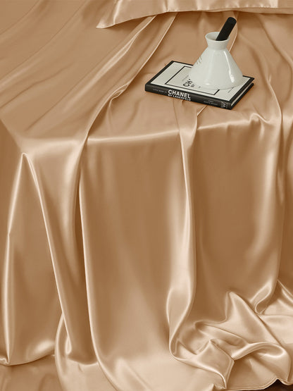 Ensemble de draps en soie 4 pièces avec taies d'oreiller - 25 momme