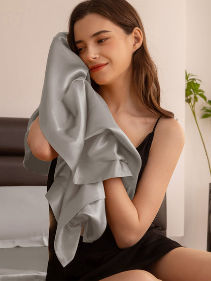 Ensemble de draps en soie supérieur avec taies d'oreiller 3 pièces - 22 momme