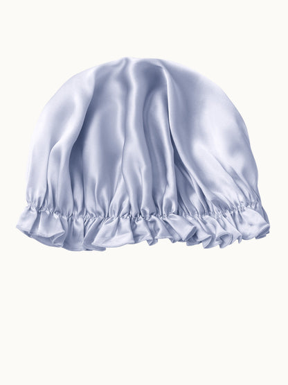 Bonnet de nuit ajustable en soie de mûrier avec bande élastique