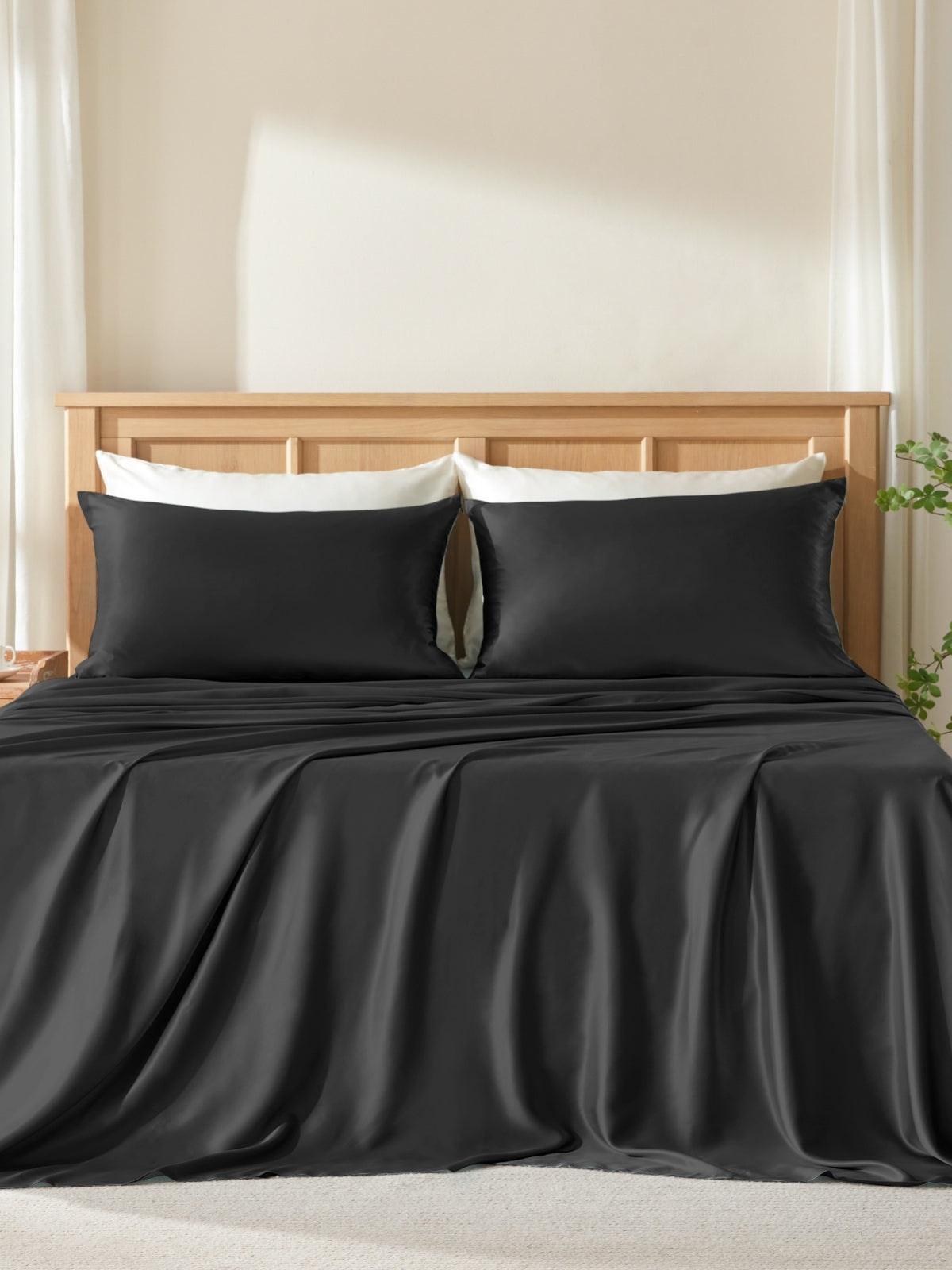 Ensemble de housse de couette 3 pièces en soie - 19 momme