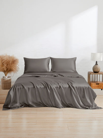 Ensemble de housse de couette 3 pièces en soie - 25 momme