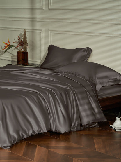 Ensemble de housse de couette en soie supérieur 4 pièces  - 25 momme