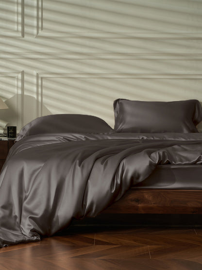 Ensemble de housse de couette en soie supérieur 4 pièces  - 25 momme