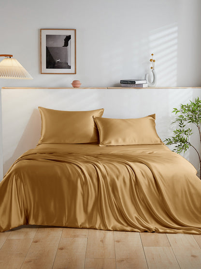 Ensemble de housse de couette en soie 4 pièces - 19 momme