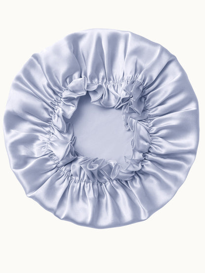 Bonnet de nuit ajustable en soie de mûrier avec bande élastique