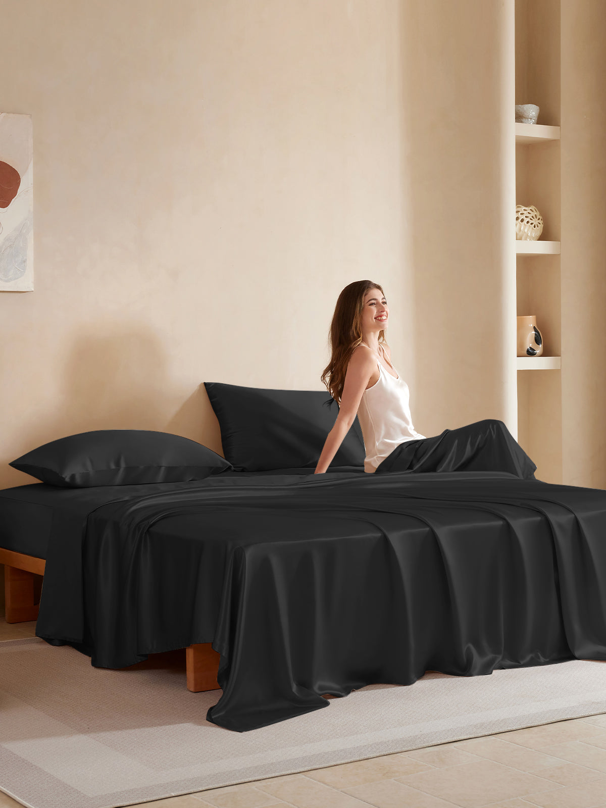 Ensemble de housse de couette 3 pièces en soie - 19 momme