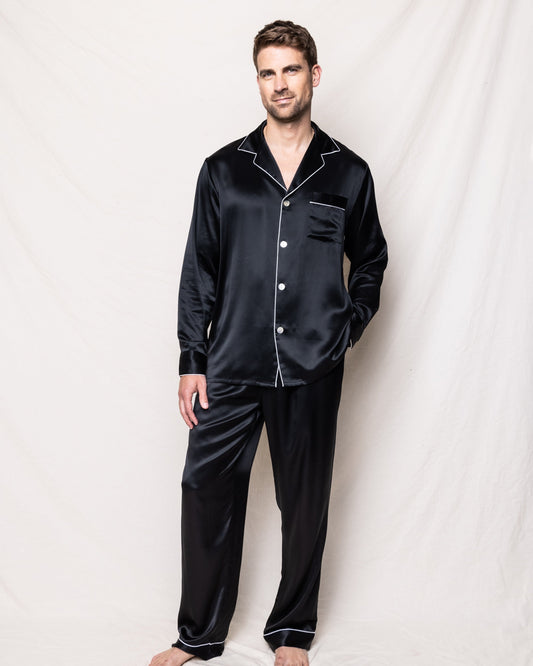 Ensemble de pyjama en soie noir